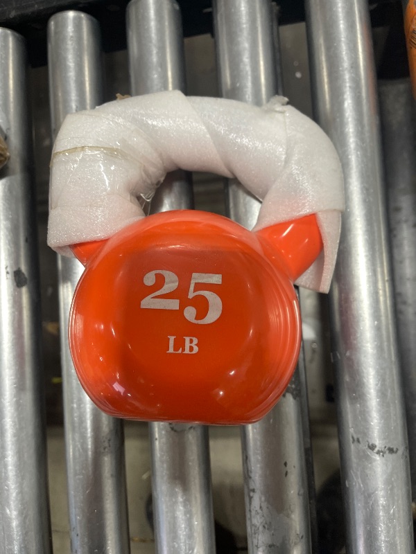 Photo 2 of Ader Vinyl Coated Kettlebell (25 Lb Orange)