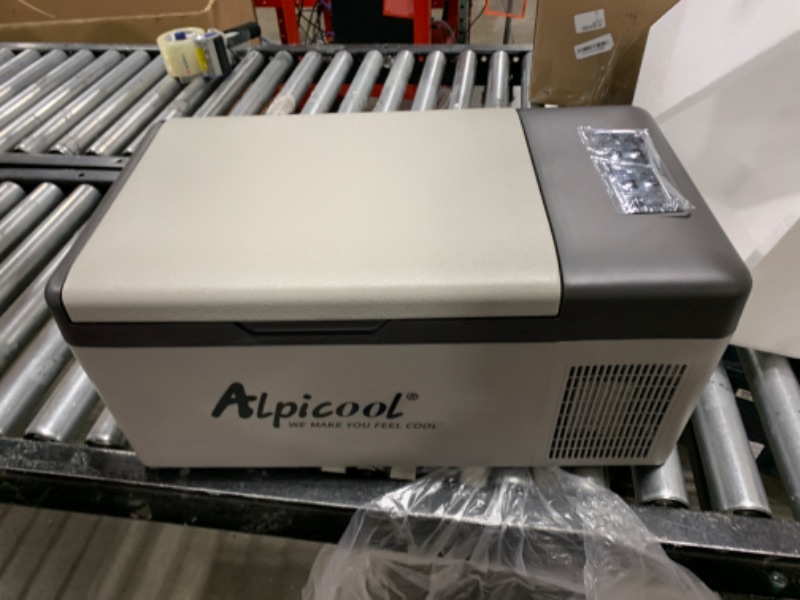 Photo 2 of Alpicool C15 Portable Refrigerator 16 Quart(15 Liter) Vehicle, Car, Turck, RV, Boat, Mini Fridge Freezer for Travel, Outdoor and Home use -12/24V DC and 110-240 AC