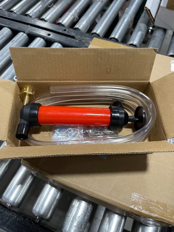 Photo 1 of RV Antifreeze Siphon Hand Pump Kit, Liquid Transfer Pump with Two 1 Metre Clear PVC Hoses for Petrol, Oil and Fluids, Fuel Siphon Pumps with 2 Clamps, Camper, Boat Winterization Accessories