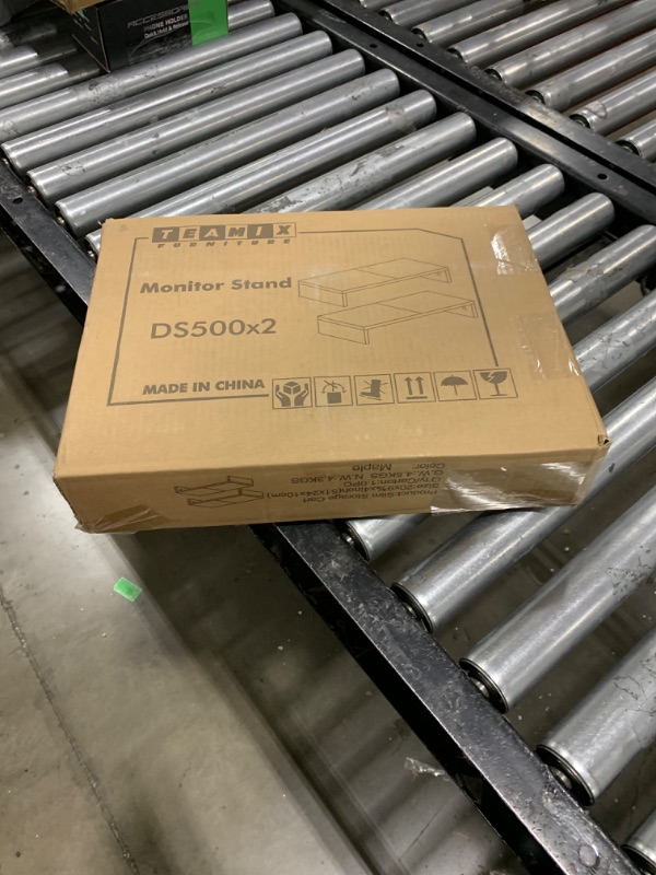 Photo 1 of TEAMIX 2 Pack Monitor Stand Riser-20 inch, Wood Monitor Stand, Desktop Organizer TV/Screen/PC/Printer/Laptop Riser, Computer Stand with Keyboard Organizer Desktop Stand, Monitor Riser