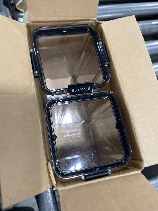 Photo 1 of Sistema Food Storage Containers with Airtight Lids, for Kitchen or Pantry Organization, 3 Pack, Stackable, Clear