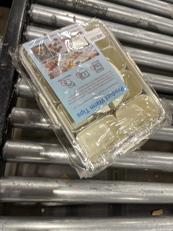 Photo 1 of YFWE Snackle Box Container, Divided Serving Tray with Lid and Handle with 8 Compartments & 4 Forks, Portable Snack Box for Fruits, Veggie, Candy, Snacks, Clear Snack Tray for Party, Picnic & Travel