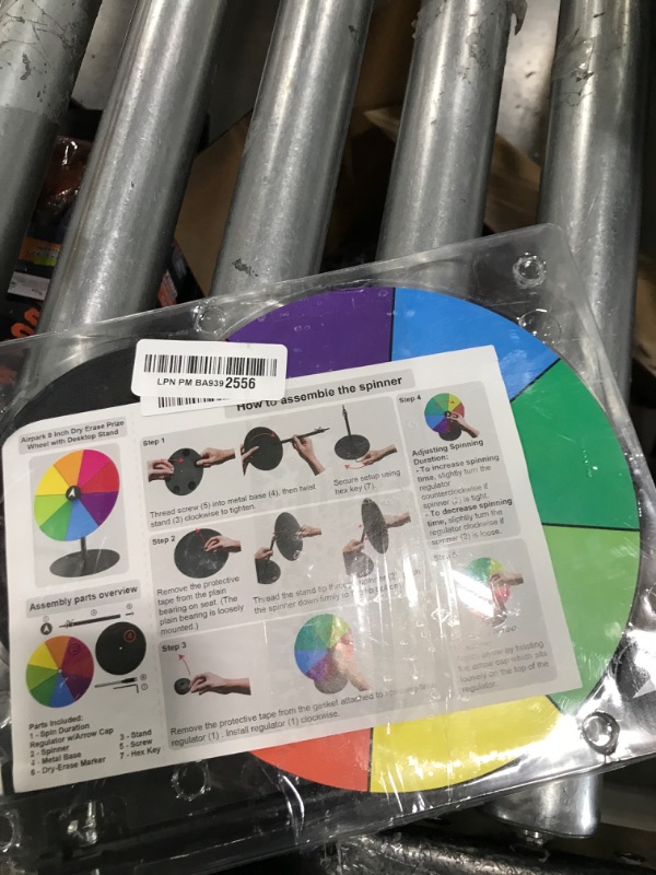 Photo 1 of Airpark Prize Wheel Dry Erase 8 Inch Spinning Wheel for Prizes All Metal Tabletop Roulette Wheel of Fortune for Party Birthday Wedding Housewarming Christmas New Year Graduation and Carnival Games