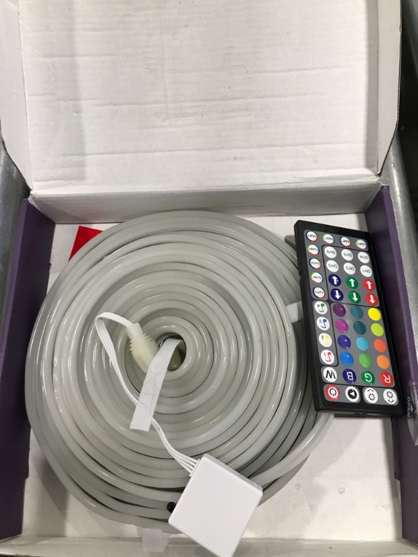 Photo 1 of 32.8Ft Neon Rope Lights,Flexible Led Rope Lights Control with App/Remote,Multiple Modes Rope Lights,IP65 Outdoor RGB Led Neon Lights Waterproof,Music Sync Gaming Led Neon Light Strip for Bedroom Decor