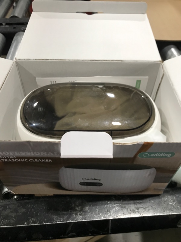 Photo 1 of Adiding Ultrasonic Jewelry Cleaner, 650mL (23oz) Ring Sonic Cleaning Machine for Glasses, Earring, Denture, Retainer, Watch Straps, Razor -5 Cleaning Modes, Digital Timer, SUS304 Stainless Steel
