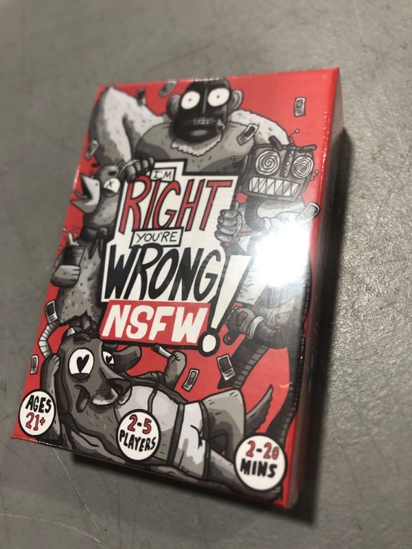 Photo 1 of I’m Right You’re Wrong NSFW- A Light Strategy Card Game Where Players Battle for The Last Word (2-5 Players) - Ages 18 and up