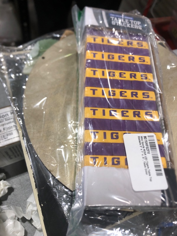 Photo 2 of Wild Sports NCAA LSU Tigers Table Top Stackers 3" x 1" x .5", Team Color