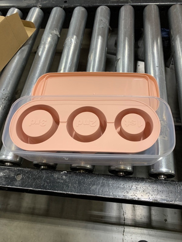 Photo 1 of Fu Store Ice Cube Tray for Tumbler Cup 20-30 oz, 3pcs Silicone Ice Cube Molds With Lid and Bin for Chilling Cocktails Whiskey Drinks Juice Coffee Easy Fill Release Ice Maker (Pink, 30 oz)