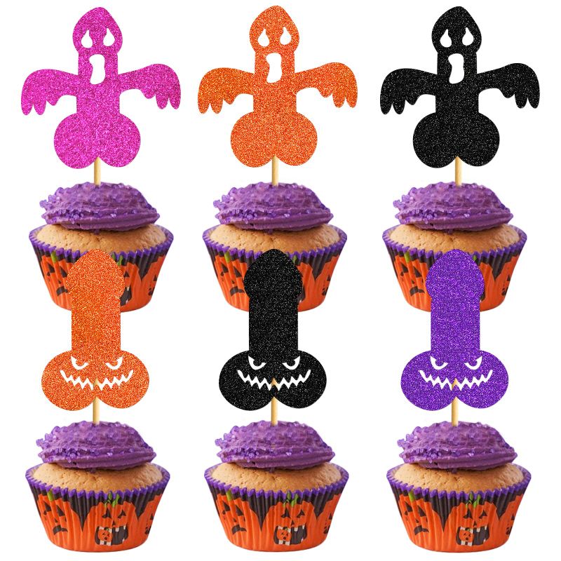 Photo 1 of Halloween Bachelorette Party Decorations 24Pcs Halloween Bachelorette Cupcake Toppers Spooky Bachelorette Party Decorations Halloween Bridal Shower Cupcake Topper