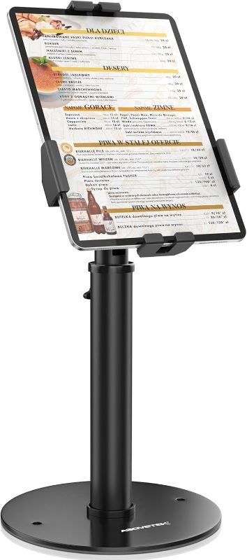 Photo 1 of AboveTEK POS Tablet Kiosk Stand - Universal Tablet Locking Mount for 7.9"-11" Devices, 360° Swivel Anti-Theft Security Stand for iPad, iPad Air, Samsung, Height Adjustable Desk Countertop iPad Stand
