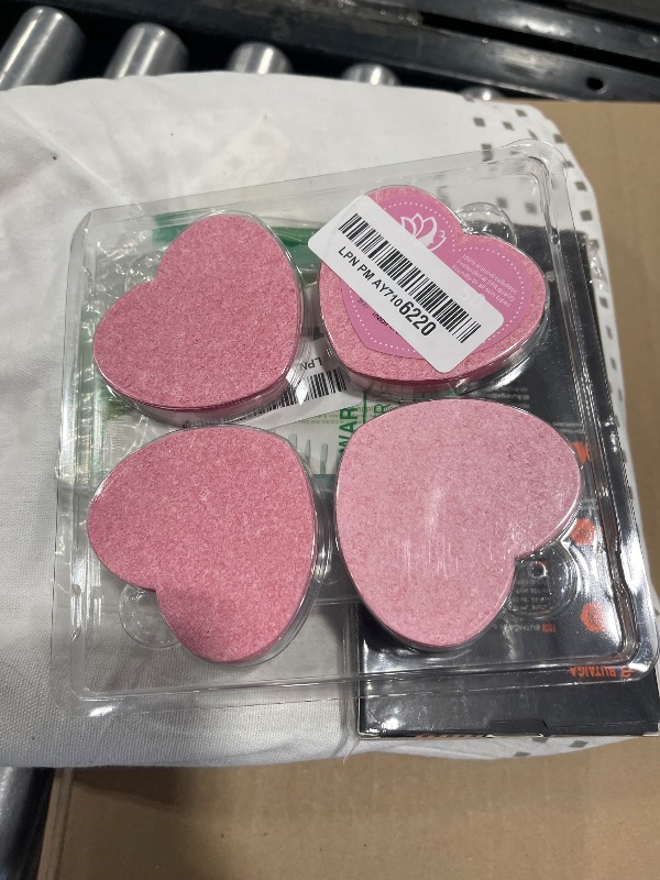 Photo 2 of 50-Count Heart Shape Compressed Facial Sponges, 100% Natural Cosmetic Spa Sponges for Facial Cleansing for Daily Facial Cleansing, Exfoliating Mask, Makeup Remover. Ideal for Home and Travel.