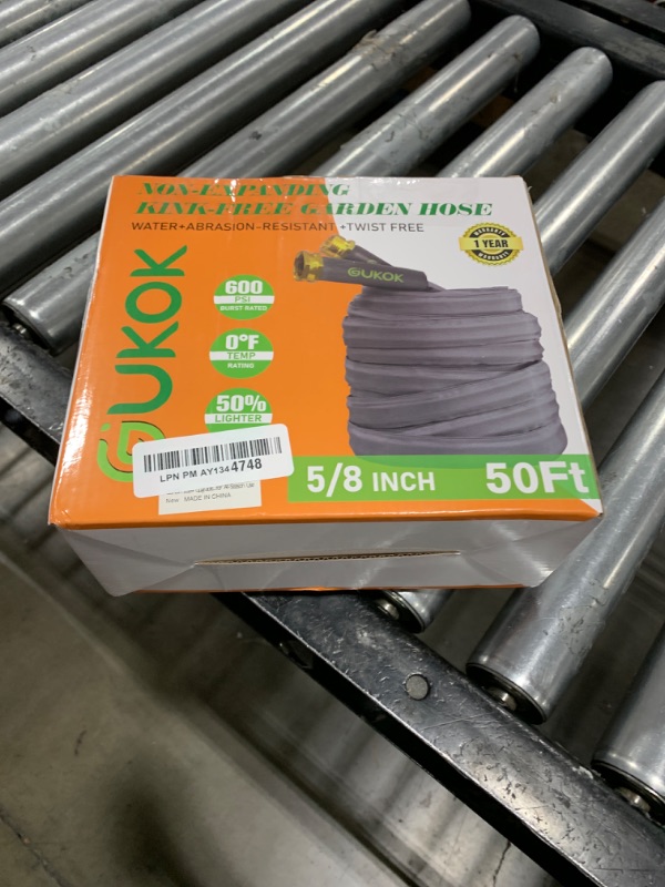 Photo 3 of GUKOK 2024 Upgraded Non-Expanding Garden Hose 50ft,Flexible Ultra-Light Water Hose, Burst-Resistant, Lead-Free, Anti-Kink, High-Pressure, Ideal for All-Season Use