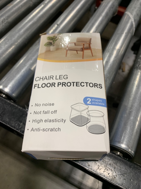 Photo 3 of 32 Pcs Silicone Chair Leg Floor Protectors for Hardwood Floors, Brown Felt Bottom Chair Leg Covers, Free Moving Table Leg Covers, Stool Leg Protectors Caps?Large fit : 1.3'' - 2''?