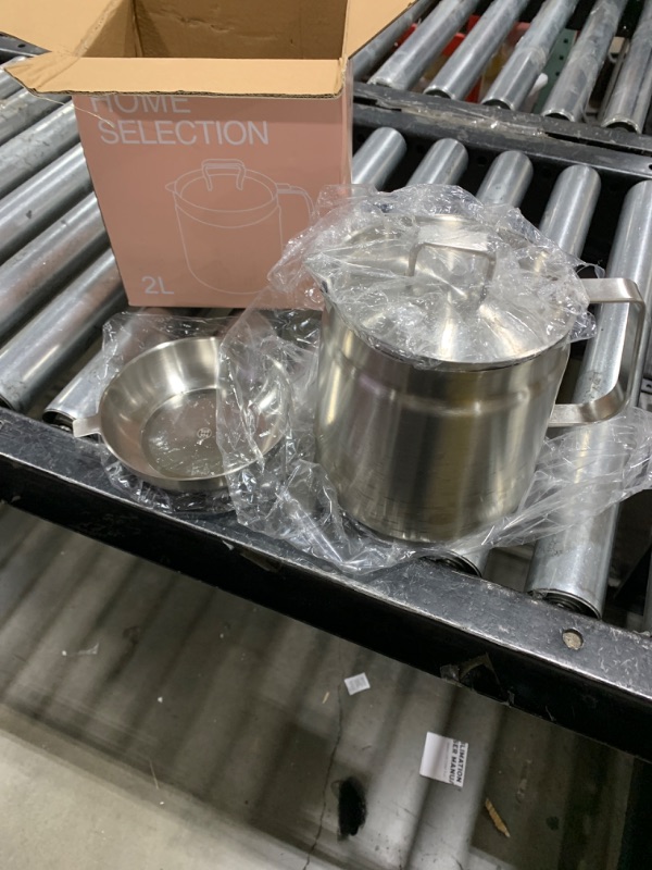 Photo 2 of NIGCEA 2 in 1 Oil Strainer Pot and Frying Basket 2L, 304 Stainless Steel Bacon Grease Saver and Cooking Oil Container, deep fryer pot for Kitchen, Deep Fry Thermometer with Clamp?10-290?/50-550??