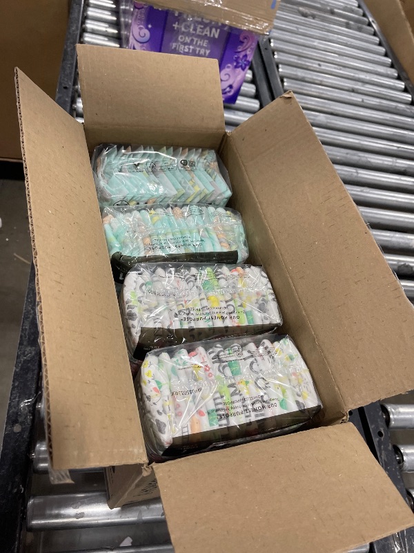 Photo 1 of The Honest Company Clean Conscious Diapers | Plant-Based, Sustainable | Above It All + Barnyard Babies | Super Club Box, Size 1 (8-14 lbs), 136 Count