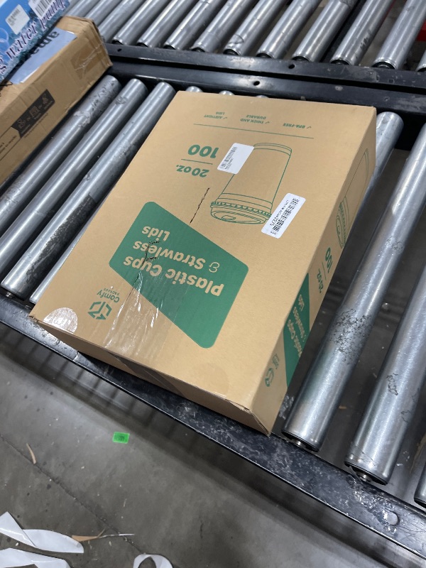 Photo 1 of Comfy Package [20 oz. - 100 Count Crystal Clear Plastic Cups With Strawless Sip-Lids, Disposable Iced Coffee Cups with Lids - Ideal for Cold Beverages, and To-Go Drinks