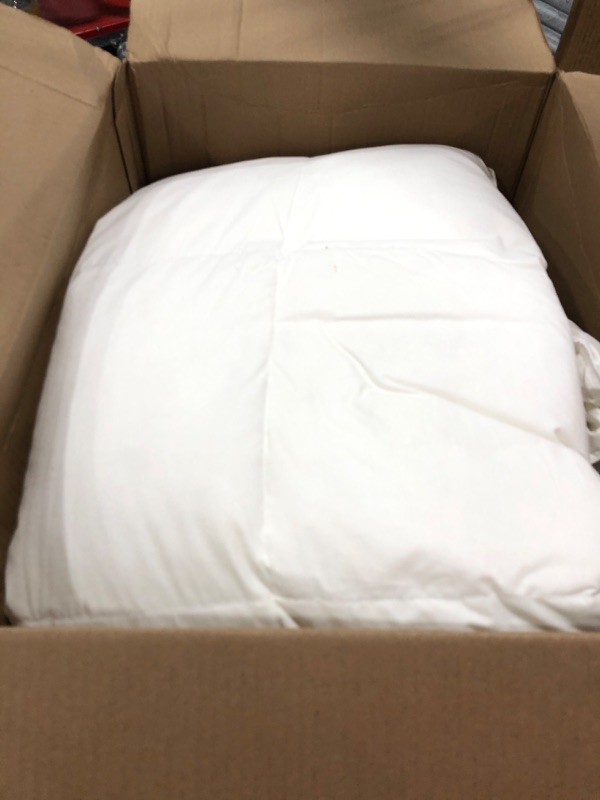 Photo 2 of Cosybay Feather and Down Fiber Comforter Twin/Twin XL, Fluffy Duvet Insert, All Season White Cotton Cover Luxury Hotel Bed Comforter with Corner Tabs, Twin Size 68x90 Inches