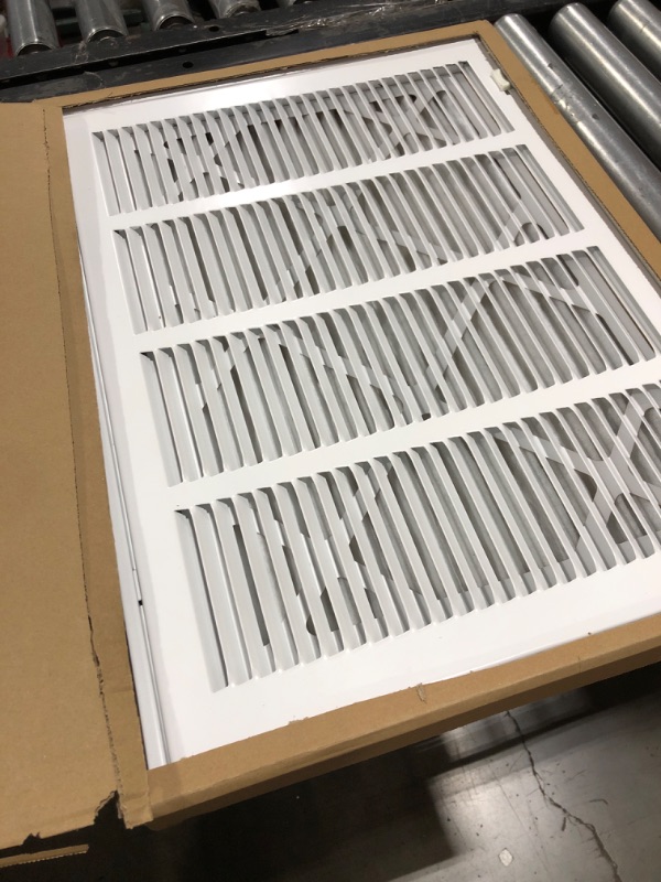 Photo 2 of 20" X 14" Return Air Filter Grille - Filter Included - Easy Plastic Tabs for Removable Face/Door - HVAC Vent Duct Cover - White [Outer Dimensions: 22 5/8"w X 16 5/8"h]