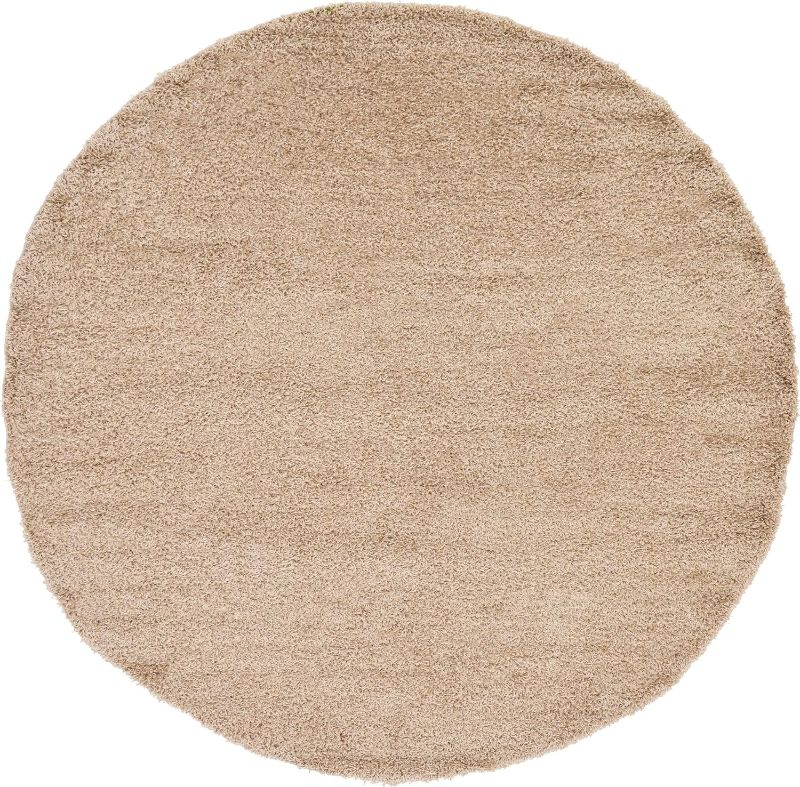 Photo 1 of Unique Loom Solid Shag Collection Area Rug (7' 1" Round,)
