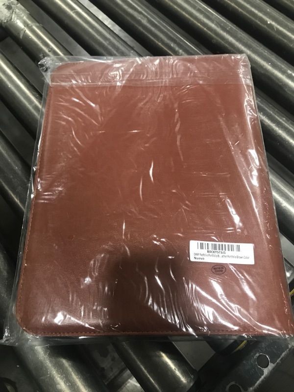 Photo 2 of DARP Padfolio Portfolio Binder Portfolio Organizer, Leather Binder with 2 Extra Letter-Sized Notepad, Padfolio for Women and Men, Elegant Business Faux Leather Portfolio Brown Color