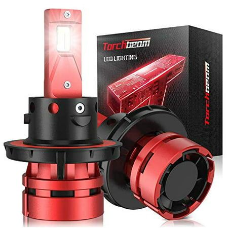 Photo 1 of  Torchbeam T2 H13/9008 LED Bulbs Kit, 16000 Lumens 6500K Super Bright Replacement Bulbs, 400% Brightness Plug and Play with Fan 50,000 Hours Lifespan, 