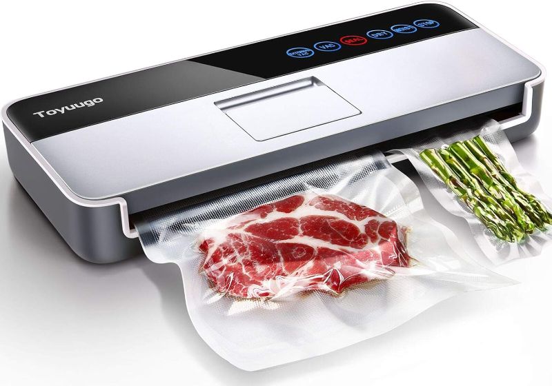 Photo 1 of  Vacuum Sealer Machine, Toyuugo Full Automatic Food Sealer (-95Kpa), Powerful Air Sealing System Machine with Dry Moist Food Modes, Led Indicator Lights/Digital Touch Controls/10 bags 