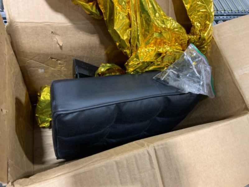 Photo 1 of 15 X 10 INCHES BLACK FAUX LEATHER BENCH
