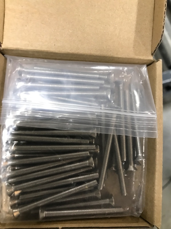 Photo 2 of #8-32 x 2 (50 Pack) Phillips Flat Head Machine Screws, Stainless Steel 304 (18-8), UNC Coarse Thread, Countersunk Head Machine Screws, Phillips Drive #2