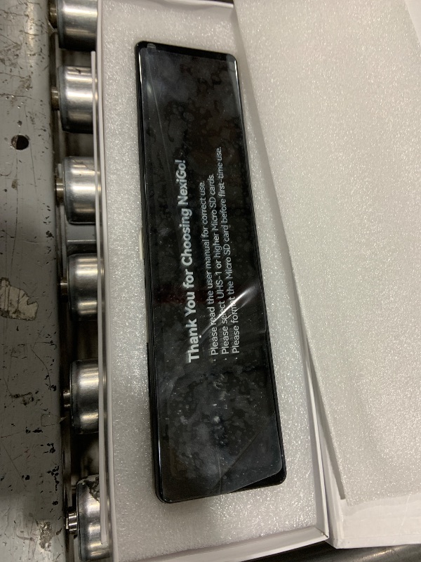 Photo 1 of NexiGo D90 (Gen 2) True 4K Mirror Dash Cam with Dual Sony_Sensors, 12 Inch IPS Full Touch Split Screen, Super Night Vision, G-Sensor & Emergency Recording, GPS, Parking Monitor/Assistance