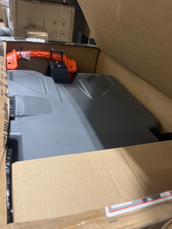 Photo 1 of Camco Rhino 36-Gallon Portable Camper/RV Tote Tank - Features Large Heavy-Duty No-Flat Wheels & Built-In Gate Valve - Removable Steel Tow Adapter, 3’ RV Sewer Hose & More RV Accessories (39006)