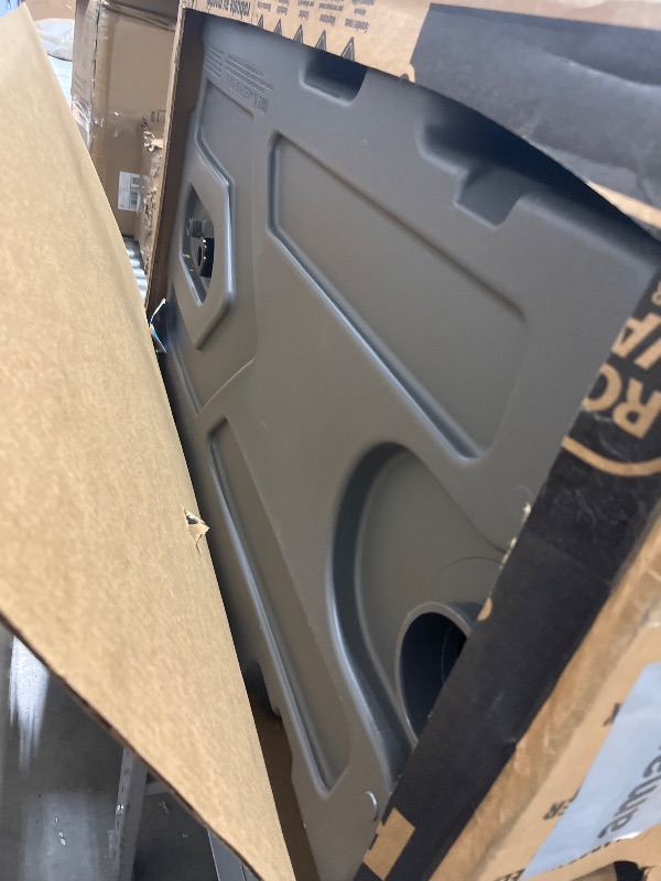 Photo 1 of Camco Rhino 36-Gallon Portable Camper/RV Tote Tank - Features Large Heavy-Duty No-Flat Wheels & Built-In Gate Valve - Removable Steel Tow Adapter, 3’ RV Sewer Hose & More RV Accessories (39006)