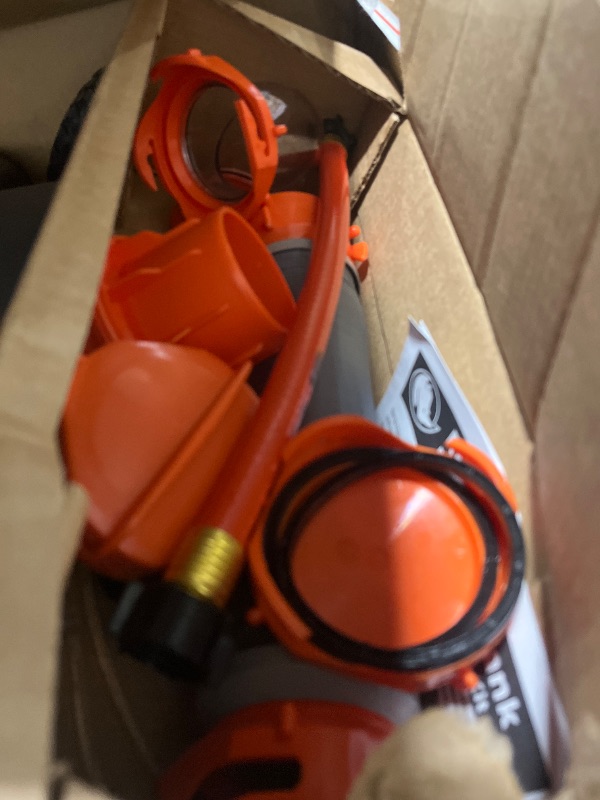 Photo 1 of Camco Rhino 36-Gallon Portable Camper/RV Tote Tank - Features Large Heavy-Duty No-Flat Wheels & Built-In Gate Valve - Removable Steel Tow Adapter, 3’ RV Sewer Hose & More RV Accessories (39006)