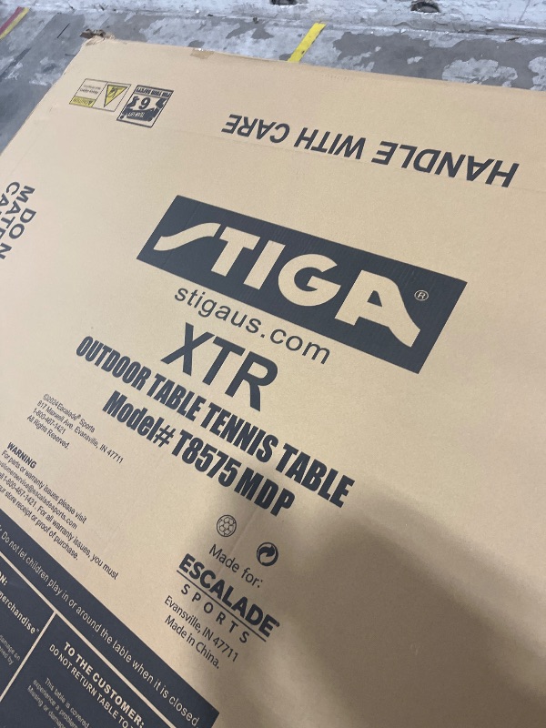 Photo 1 of STIGA XTR Professional Outdoor Table Tennis Tables – All Weather Aluminum Waterproof Outdoor or Indoor Design with Net and Post - 10 Minute Easy Assembly Ping Pong Table with Compact Storage