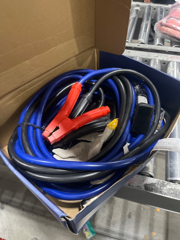 Photo 2 of SAFEMATE 00 Gauge 30 FT Heavy Duty Jumper Cables - 1500Amp Booster Jumper Cable for Car, SUV and Trucks Battery - Quick Connect, Blue