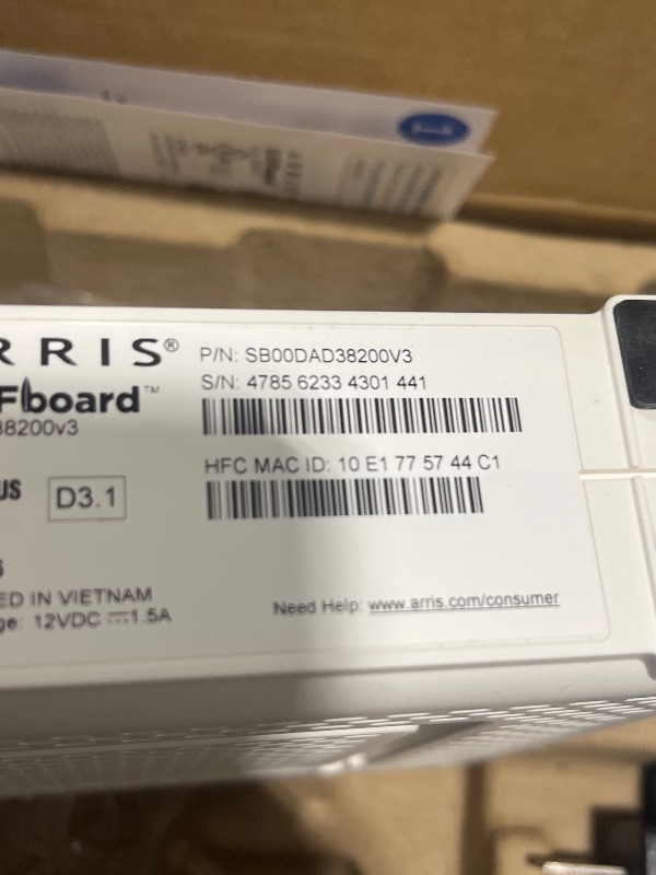Photo 1 of ARRIS (SB8200) - Cable Modem - Fast DOCSIS 3.1
