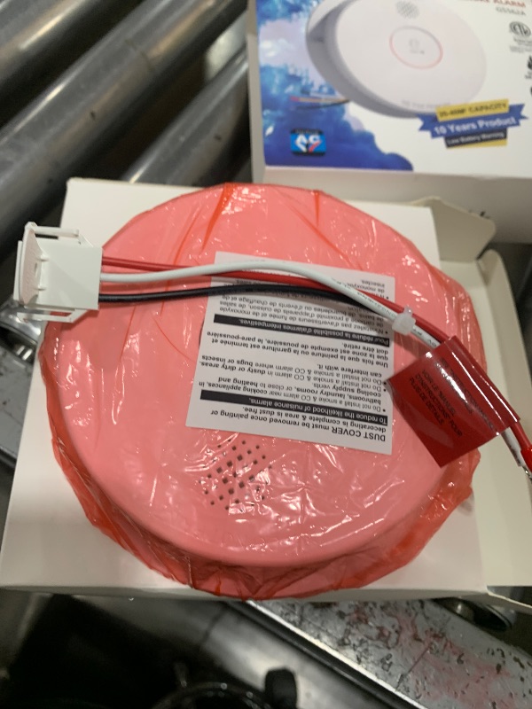 Photo 1 of Siterwell  Detector, Hardwired Interconnected Smoke Detector, Photoelectric Smoke Alarm with 9V Backup Battery, Fire Alarm with Test/Silence Button, ETL-9th Listed, GS562A, 1 Packs