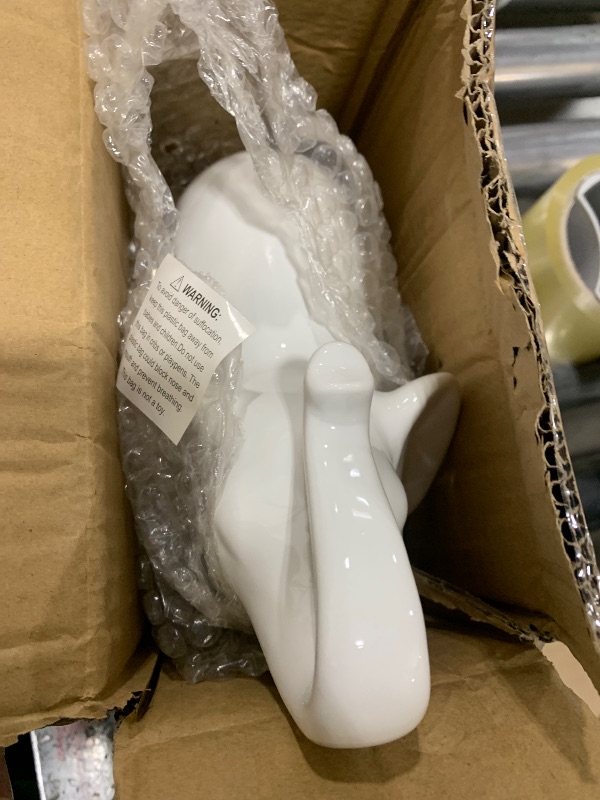 Photo 1 of Abbott Collection Ceramic Elephant Figurine, White (Large)