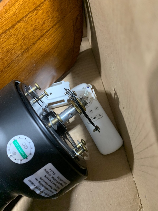 Photo 1 of XBIBI 42 Inch Low Profile Ceiling Fan with Light and Remote, Quiet 6 Speeds DC Motor Flush Mount Ceiling Fan, 3 Color Temperatures Wood Hugger Ceiling Fans with Lights, Indoor Outdoor Ceiling Fan