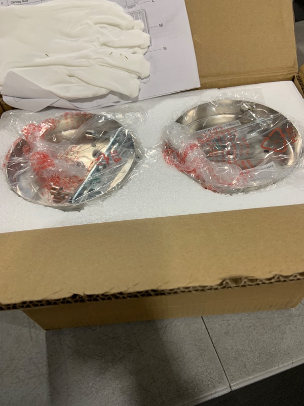 Photo 1 of 2 Pack 1 Light 5.5" Crystal Hanging Kitchen Island Pendant Ceiling Light Fixture,Modern Concise Crystal Plate Metal Shade Brushed Nickel Finish,for Bar,Dining Room,Corridor,Living Room Over Sink