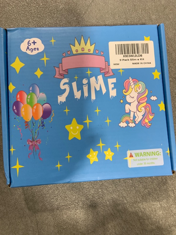 Photo 1 of 9 Pack Two-Color Cream Jelly Upgrade Eco-Friendly Slime Kit,Soft,Non-Sticky, Stress Relief Toys, DIY Scented Slime Kids Education Party Favor, Birthday,Easter, for Kids Age 4-12.