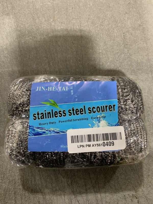 Photo 2 of 10 Pack Stainless Steel Scrubber, Steel Wool Srubber for Scouring Stubborn Messes from Pots and Pans, Stoves,Broiler Racks,Grills and More