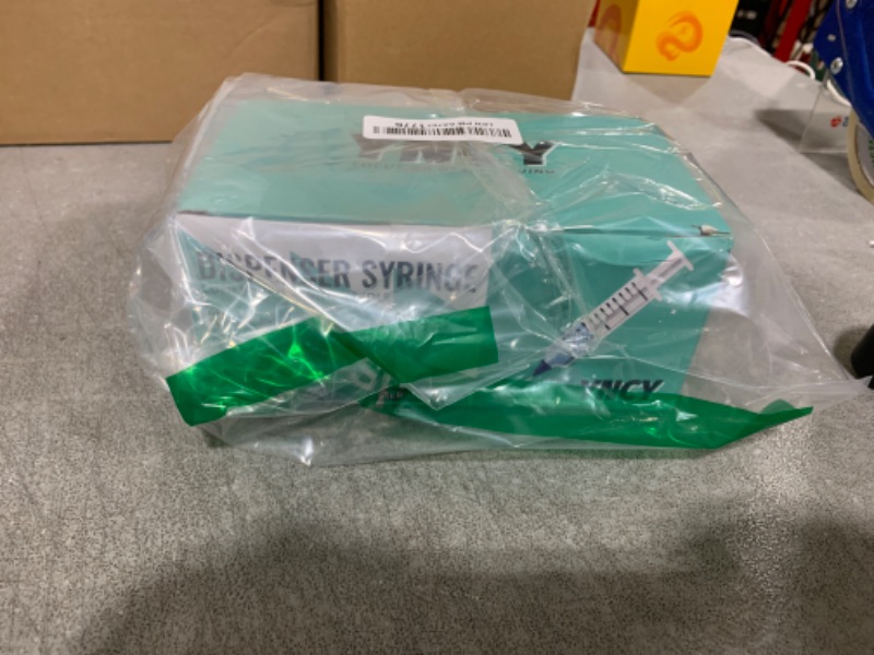 View 2 of 50 Pack 3ml Disposable Syringe with Needle 23Ga 1.0 Inch, Luer Lock Syringes, Individual Sterilized Wrapped