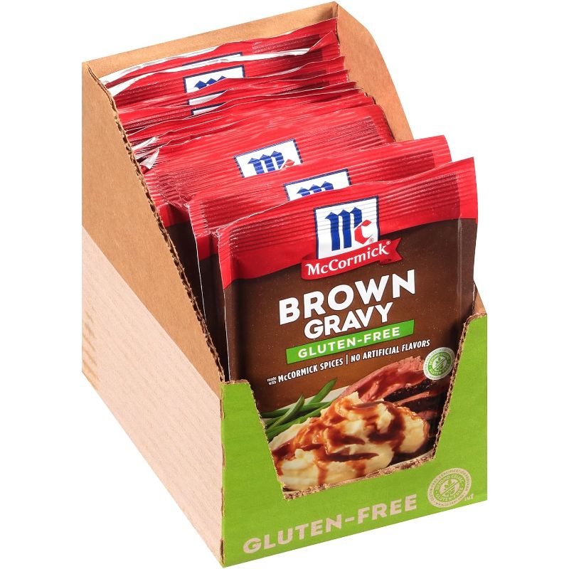 Photo 1 of McCormick Gluten Free Brown Gravy Mix, 0.88 oz (Pack of 12)
