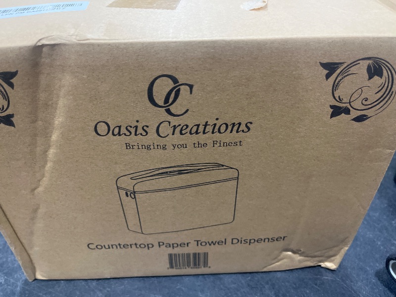 Photo 2 of Countertop Multifold Hand Paper Towel Dispenser by Oasis Creations, Single Sheet Dispensing – Glossy Black