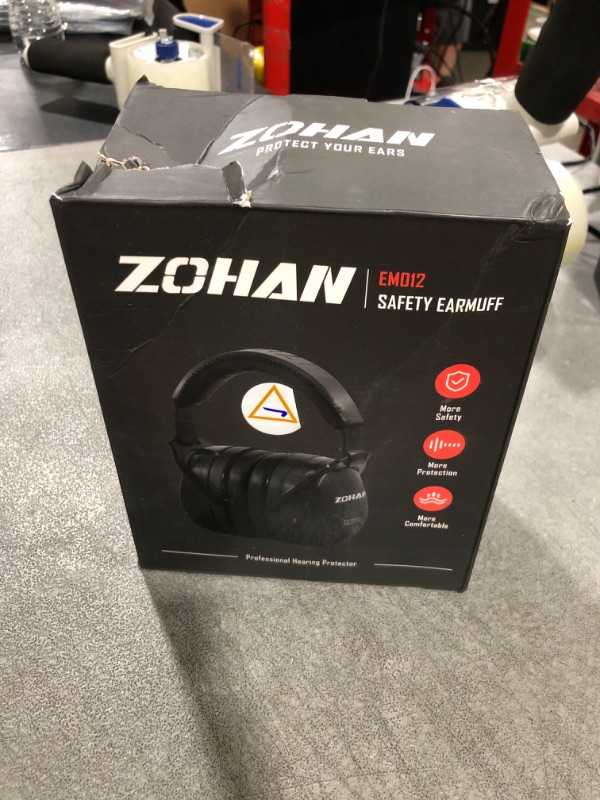 Photo 2 of ZOHAN 012 Hearing Protection Earmuffs for Noise Reduction - NRR 28dB Adjustable Safety Ear Muffs for Mowing, Autism, Sporting Events, Outdoo Work, Construction - Green