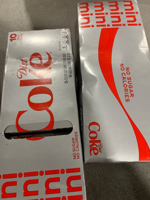 Photo 2 of Diet Coke Mini-Can 7.5oz, 10 Pack (Package May Vary) Diet Coke 7.5 Fl Oz (Pack of 10) 2 PACK 