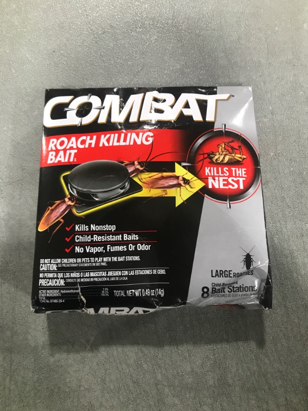 Photo 2 of Combat  Killing Bait, Roach Bait Station For Large Roaches, Kills The Nest, Child-Resistant, 8 Count,Insects