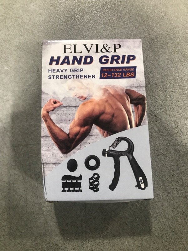 Photo 2 of Elvi&P Hand Grip Strengthener Kit (5 Pcs) – PP & TPR Grip Strength Trainer – Forearm Strengthener Perfect for Athletes, Players, Artists, Fitness Enthusiast, Writers & More