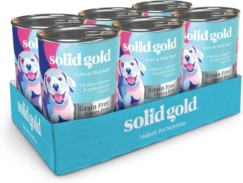 Photo 1 of Solid Gold Wet Puppy Food - Made with Real Natural Chicken for Puppies- Love at First Bark Grain Free Canned Dog Food for Gut Health, Immune Support and Soft Skin & Coat
