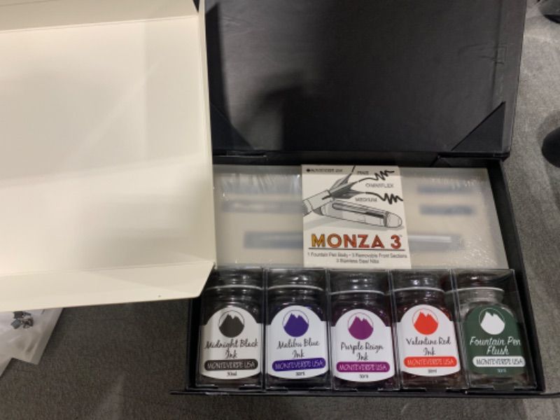 Photo 2 of MONTEVERDE Monza Signature Gift Set Monza 3 Fountain Pen Set, Clear (m, f, flex)